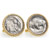 Buffalo Nickel Goldtone Rope Bezel Cuff Links