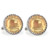 Gold-Layered 2004 Keelboat Silvertone Rope Bezel Cuff Links