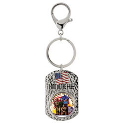 Land of the Free Quarter Keychain Defenders of Freedom