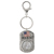 Land of the Free Silver Barber Quarter Keychain