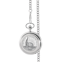 Statue of Liberty Commemorative Half Dollar Pocket Watch