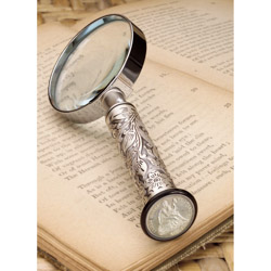 Silver Seated Liberty Dime Magnifying Glass