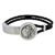 Buffalo Nickel Stainless Steel and Leather Men's Bracelet