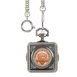 Lincoln Union Shield Penny Pocket Watch
