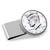 Monogrammed Proof JFK Half Dollar Stainless Steel Silvertone Money Clip