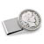 Monogrammed Silver Barber Half Dollar Stainless Steel Silvertone Money Clip