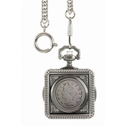 Monogrammed 1800's Liberty Nickel Pocket Watch