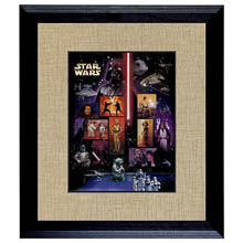 Star Wars U.S. Stamp Sheet in 16x14 Wood Frame