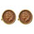 1800's Indian Penny Goldtone Bezel Cuff Links