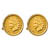 Gold-Layered Indian Penny Goldtone Bezel Cuff Links