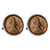 1909 First-Year-of-Issue Lincoln Penny Silvertone Bezel Cuff Links