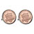 Lincoln Union Shield Penny Silvertone Bezel Cuff Links