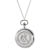 Silver Seated Liberty Half Dollar Pocket Watch Pendant Necklace