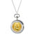 Gold-Layered Silver Franklin Half Dollar Pocket Watch Pendant Necklace