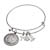 Western Charm Silver Tone Liberty Nickel Coin Bangle Bracelet