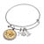 Western Charm Silver Tone Gold Layered Bison Nickel Coin Bangle Bracelet