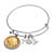 Western Charm Silver Tone Gold Layered Buffalo Nickel Obverse Coin Bangle Bracelet