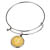 Gold Layered Silver Barber Dime Silver Tone Coin Bangle Bracelet