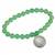 Seated Liberty Silver Dime Aventurine Coin Stretch Bracelet