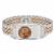 Men's Two-Tone Stainless Steel Bracelet with 1800's Indian Head Penny Coin