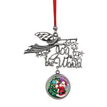 Joy to the World Santa Happy Holidays JFK Half Dollar Ornament