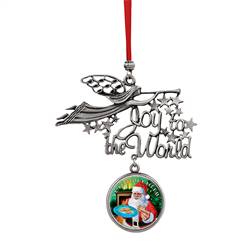 Joy to the World Santa Yule Tide Cheer JFK Half Dollar Ornament