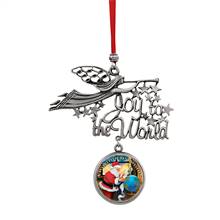 Joy to the World Santa A World Of Best Wishes JFK Half Dollar Ornament