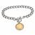 24KT Gold Plated Silver Barber Dime Silvertone Coin Toggle Bracelet