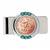 French 2 Euro Coin Turquoise Money Clip