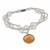 Hummingbird One Cent Freshwater Pearl Magnetic Closure Coin Bracelet