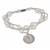 Irish Three Pence Freshwater Pearl Magnetic Closure Coin Bracelet