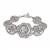 Buffalo Nickel Western Toggle Silvertone Coin Bracelet