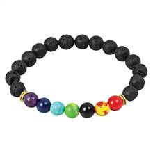 7 Chakra Bracelet, Lava Bead Bracelet