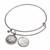 Barber Dime Slide Bracelet With I Love You Mom Charm