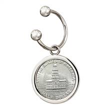 JFK Bicentennial Half Dollar Silvertone Keychain