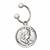 Silver Franklin Half Dollar Silvertone Keychain