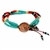 Buffalo Nickel Coin Leather Multi Strand Czech Bead Bracelet