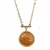 Hummingbird Coin Goldtone Bar Necklace