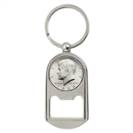 JFK 1964 First Year of Issue Half Dollar Coin Key Chain Bottle Opener