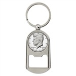 Proof JFK Half Dollar Coin Key Chain Bottle Opener