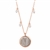 Irish Threepence Rose Tone Glass Pearl Necklace