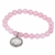 Rose Quartz Bracelet With Barber Dime Coin