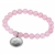 Rose Quartz Bracelet With Italian 50 Lire Coin