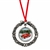 JFK Half Dollar Wreath Ornament With Colorized Vintage Red Christmas Tree Truck Coin