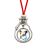 JFK Half Dollar Snowman Ornament With Colorized Snowman Coin