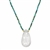 Crystal Pendant and Turquoise Bead Necklace