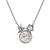 Hummingbird Coin Silvertone Pendant Necklace