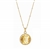 Gold Layered Irish Half Penny Goldtone Pendant