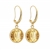 Gold Layered Irish Half Penny Goldtone Earrings