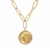 Barn Swallow Solvenia Coin Goldtone Paper Clip Necklace